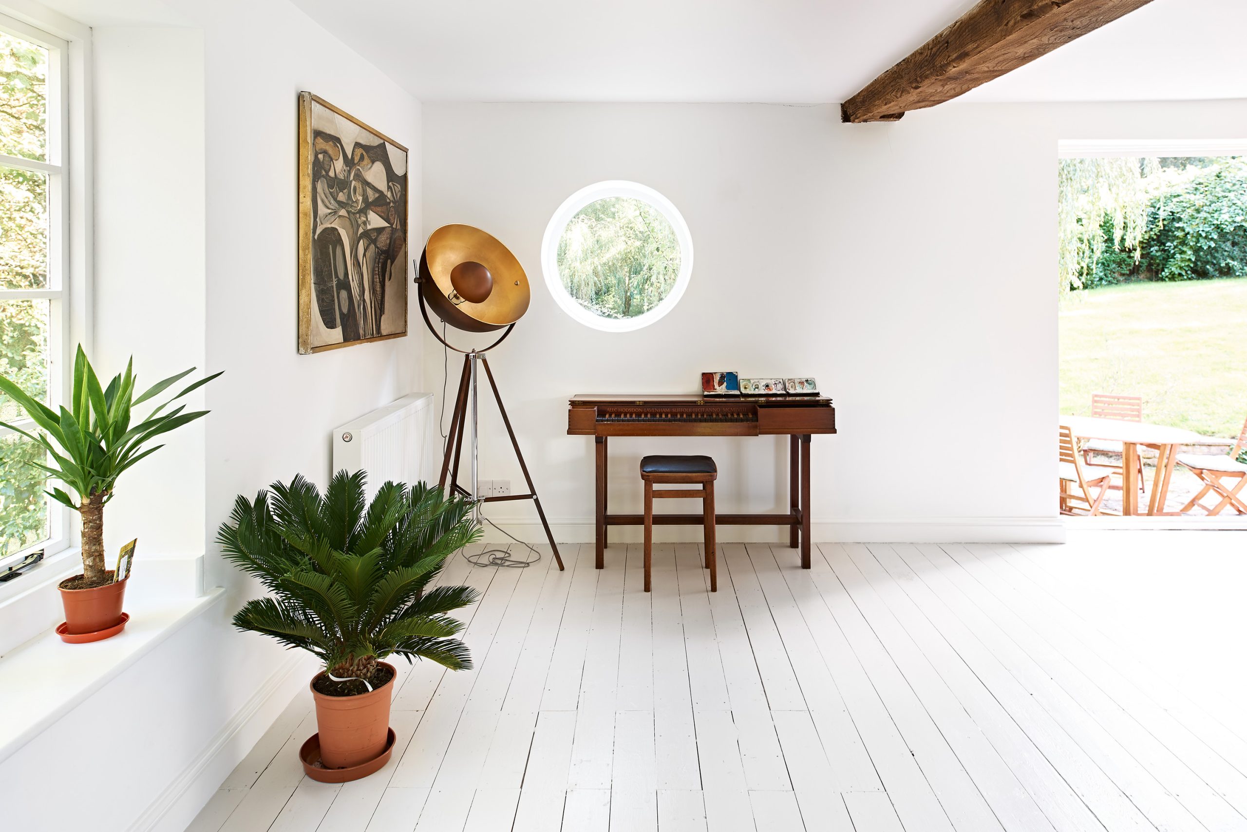 Painted wooden floorboards renovation by Hart Construction Algarve