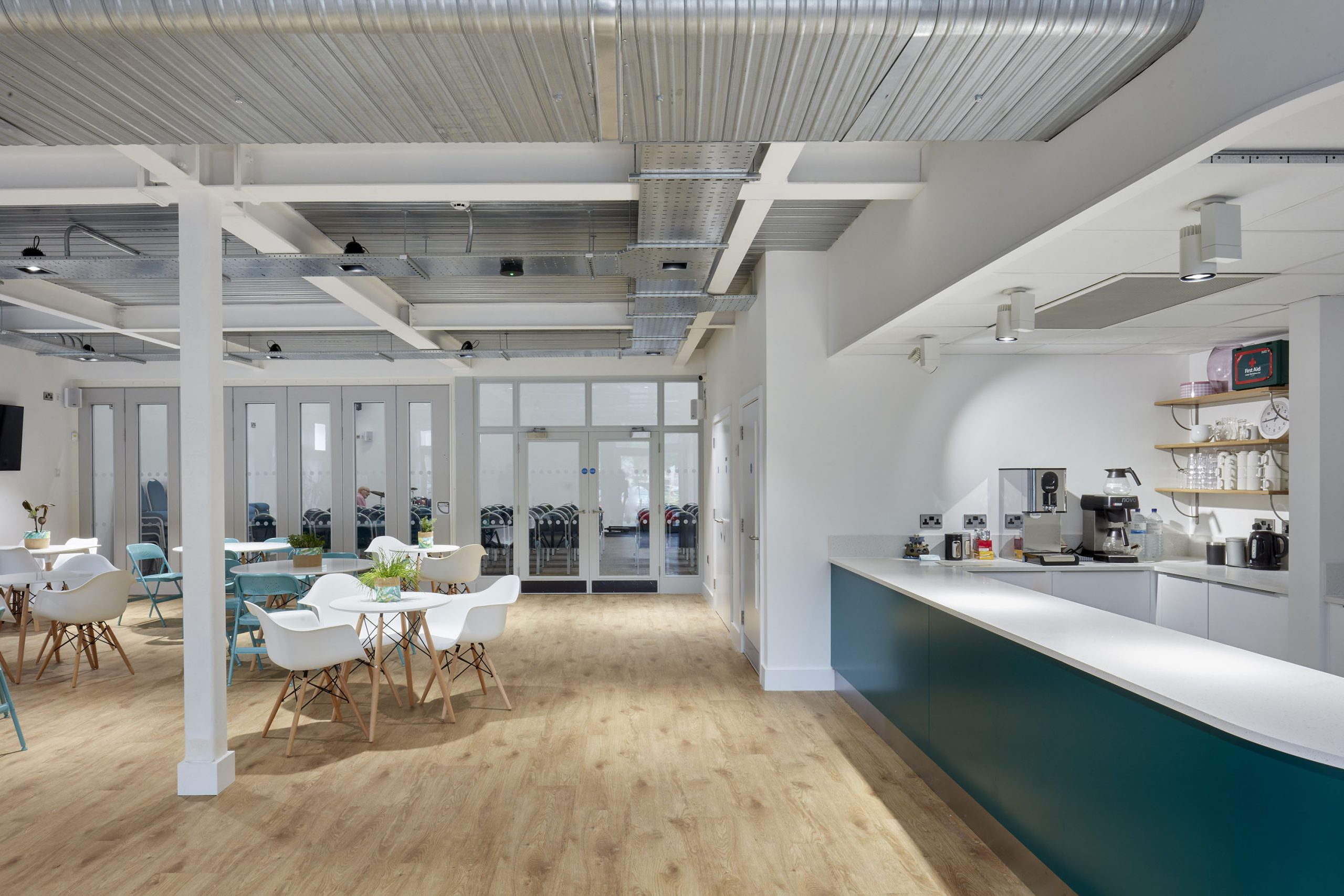 Café construction project completed by Hart Construction for King Charles